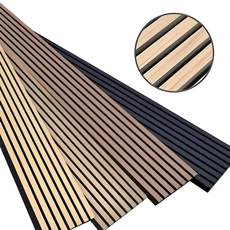 Panneau acoustique en bois à lattes